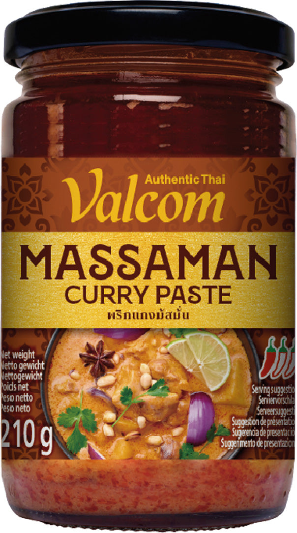 Valcom, Premium Massaman Currypaste g, 210 g – 3er-Pack (3×210 g)