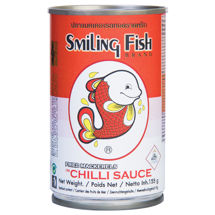 SMILING FISH Frittierte Makrele in Chilisauce 155 gr Thailand – 4er-Pack (4×155 g)