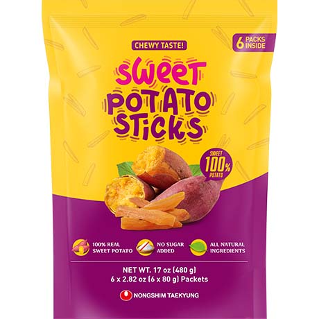 NONGSHIM TAEKYUNG Nongshim Süßkartoffel Sticks 480g – 6er-Pack (6×480 g)