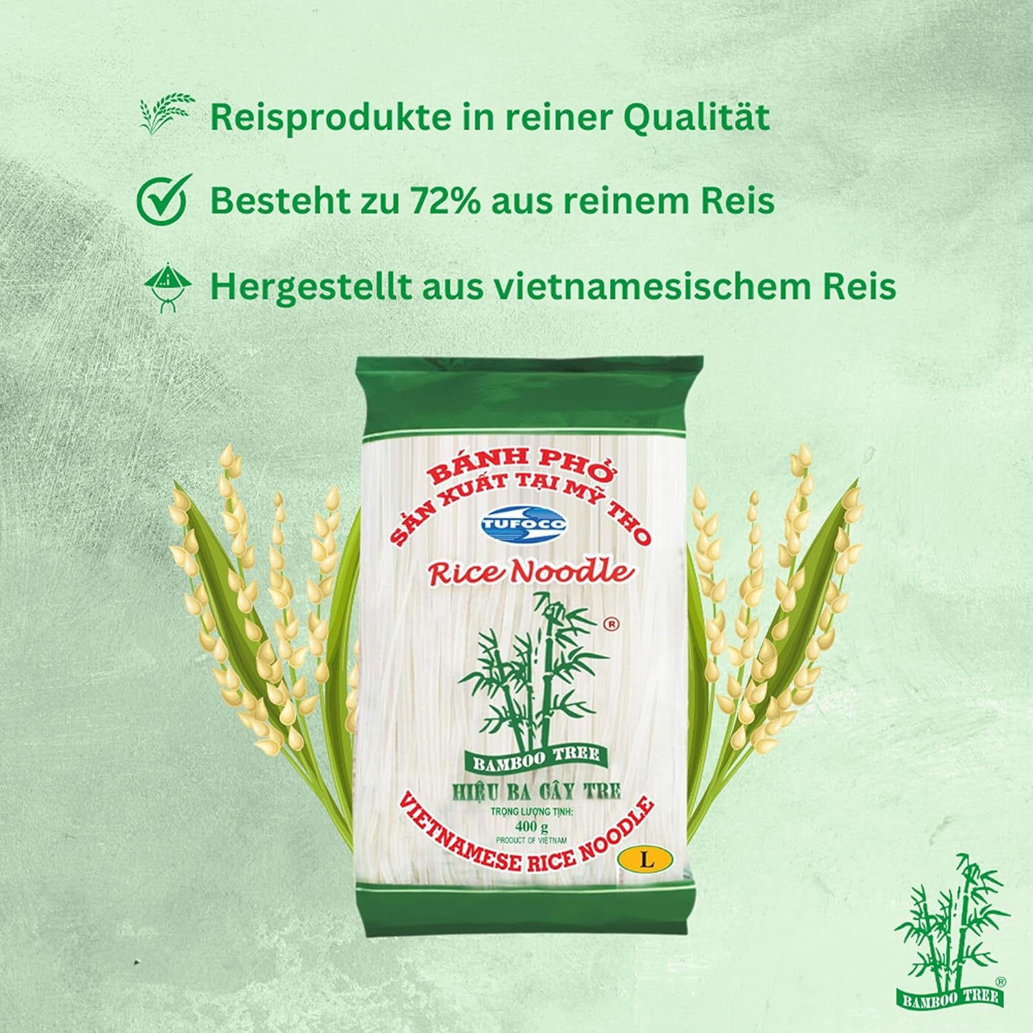 BAMBOO TREE - Reisnudeln 5Mm. - 30 X 400 GR - Multipack