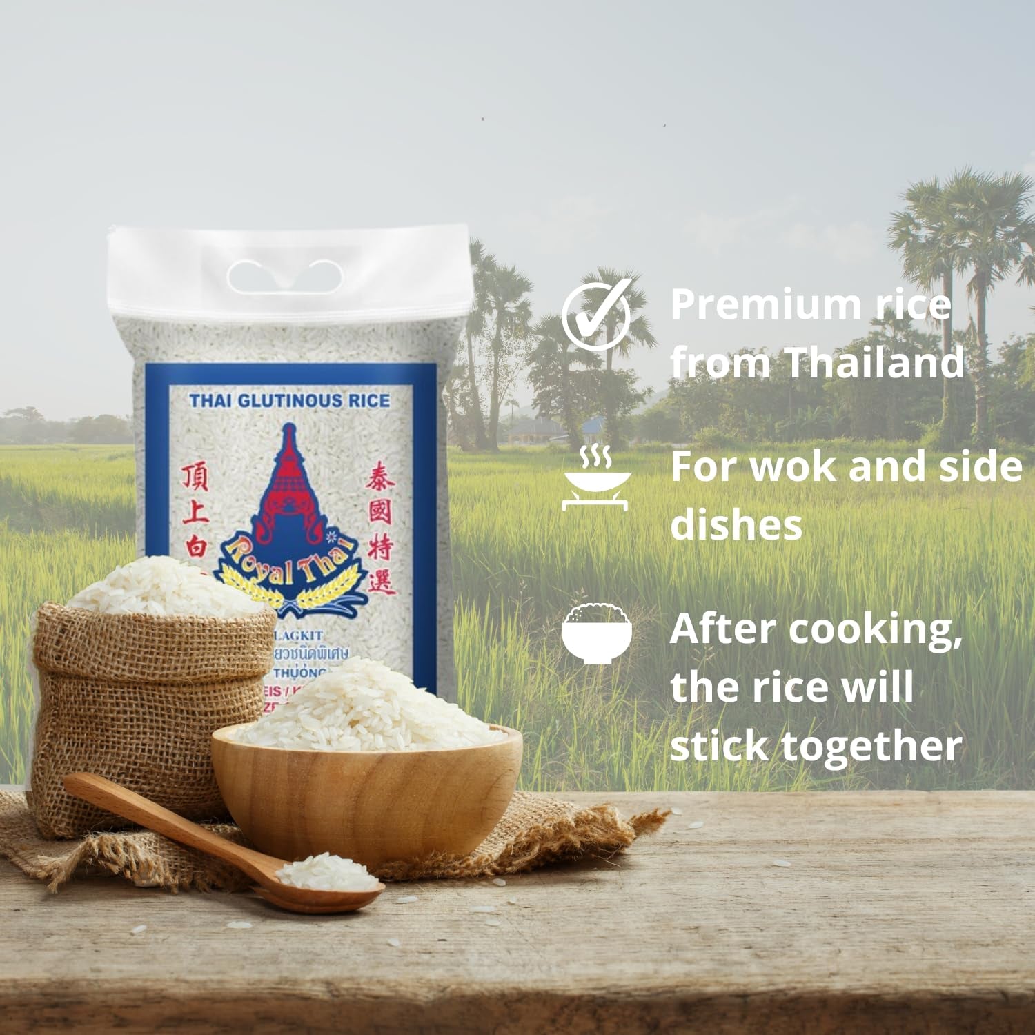 ROYAL THAI RICE - Klebereis - 1 X 1 KG