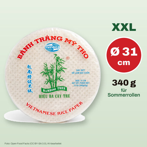 BAMBOO TREE Reispapier Ø 31 cm, 340 g – für Sommerrollen