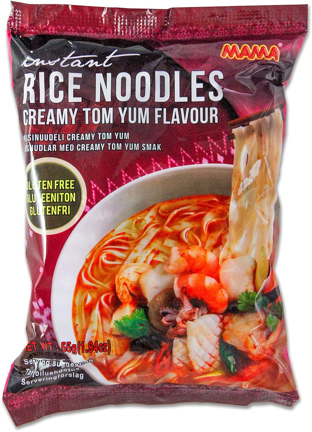 Asian Instant Rice Noodles Tom Yum Pack of 24 (24 X 55 G)